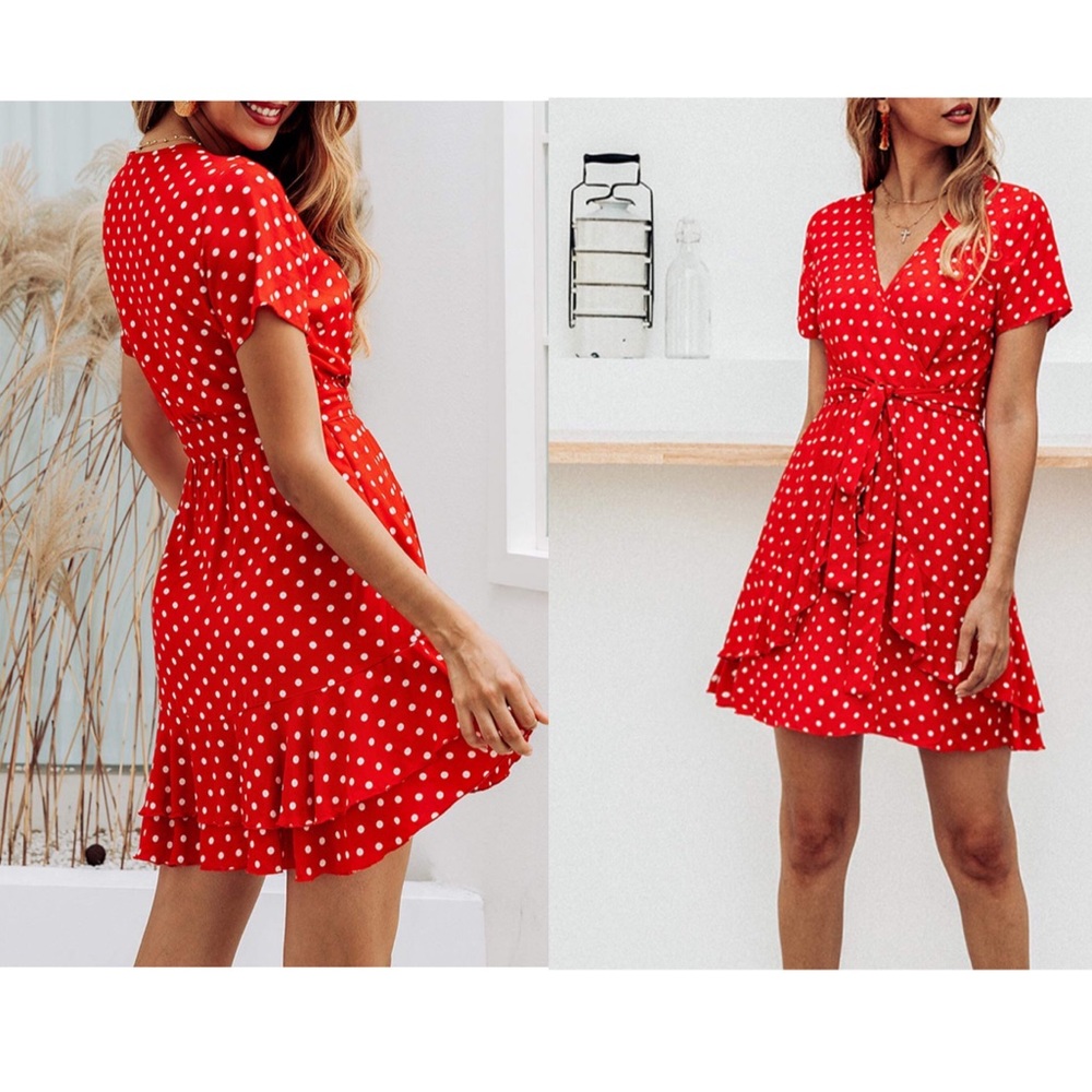 Red Polka dot dress